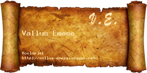 Vallus Emese névjegykártya